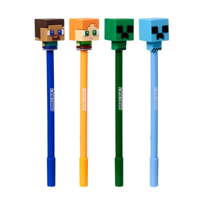 Długopis z Silikonową Nakładką – Minecraft Chibi – Pisz w Stylu Bloków