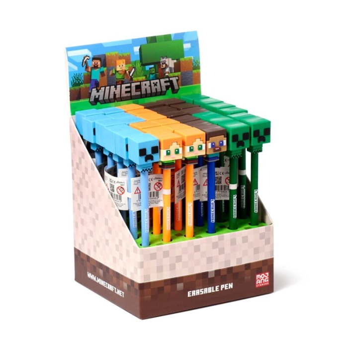 Długopis z Silikonową Nakładką – Minecraft Chibi – Pisz w Stylu Bloków