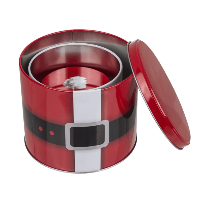 Zestaw Świątecznych Puszek Metalowych – Mikołaj i Dziadek do Orzechów | Hurtownia Kemis.pl