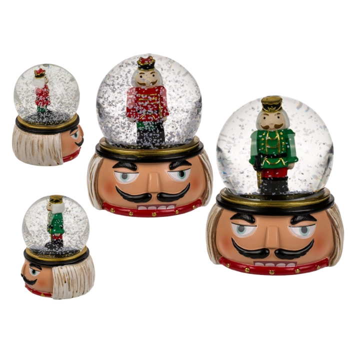 Kula Śnieżna z Dziadkiem do Orzechów – Klasyczna Ozdoba Świąteczna | Hurtownia Prezentów Kemis.pl