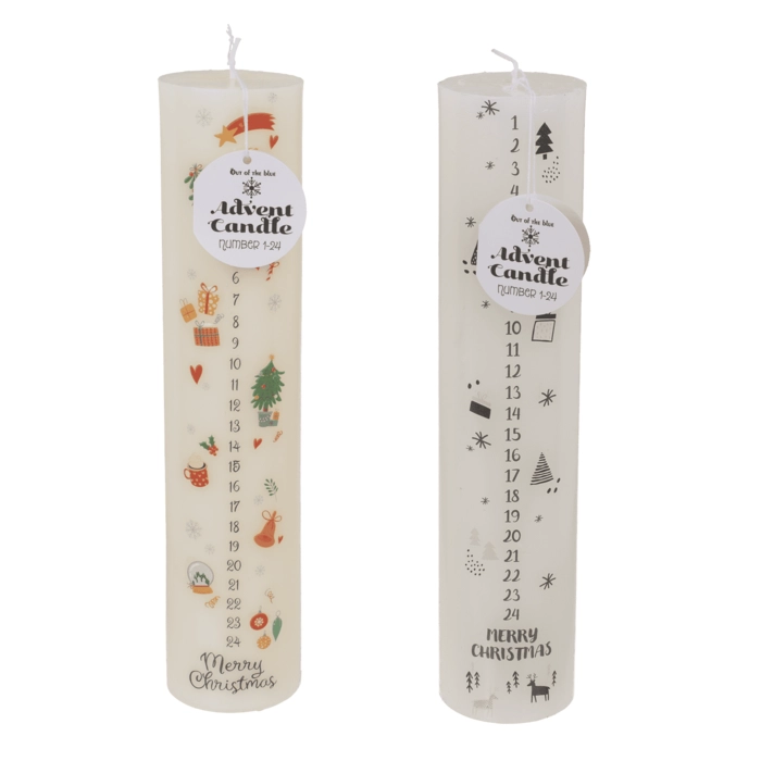 Świeca Adwentowa 1–24 – Tradycyjne Odliczanie do Świąt | Hurtownia Prezentów Kemis.pl
