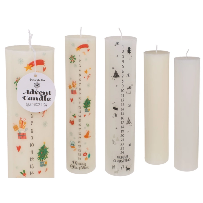 Świeca Adwentowa 1–24 – Tradycyjne Odliczanie do Świąt | Hurtownia Prezentów Kemis.pl