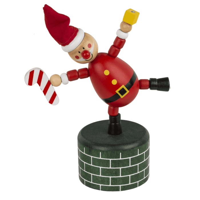 Drewniana Figurynka Świąteczna – Mikołaj, Bałwanek i Choinka | Hurtownia Kemis.pl