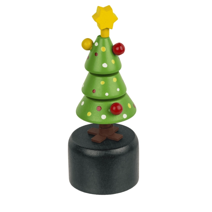 Drewniana Figurynka Świąteczna – Mikołaj, Bałwanek i Choinka | Hurtownia Kemis.pl