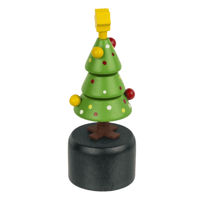 Drewniana Figurynka Świąteczna – Mikołaj, Bałwanek i Choinka | Hurtownia Kemis.pl