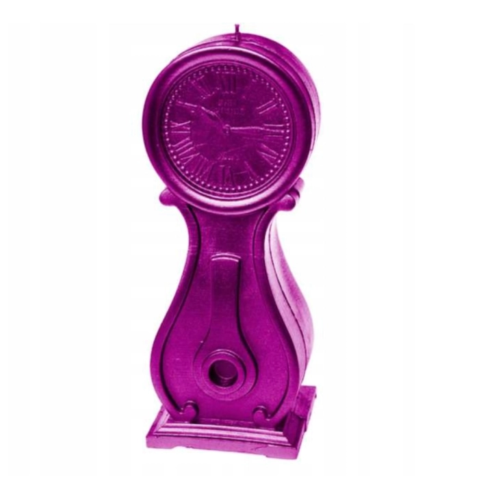 XXL Vintage-Uhrenkerze - rosa metallic